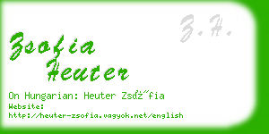 zsofia heuter business card